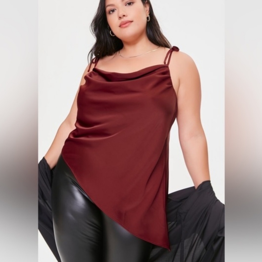 SALE!! Elegant Burgundy Asymmetrical Top